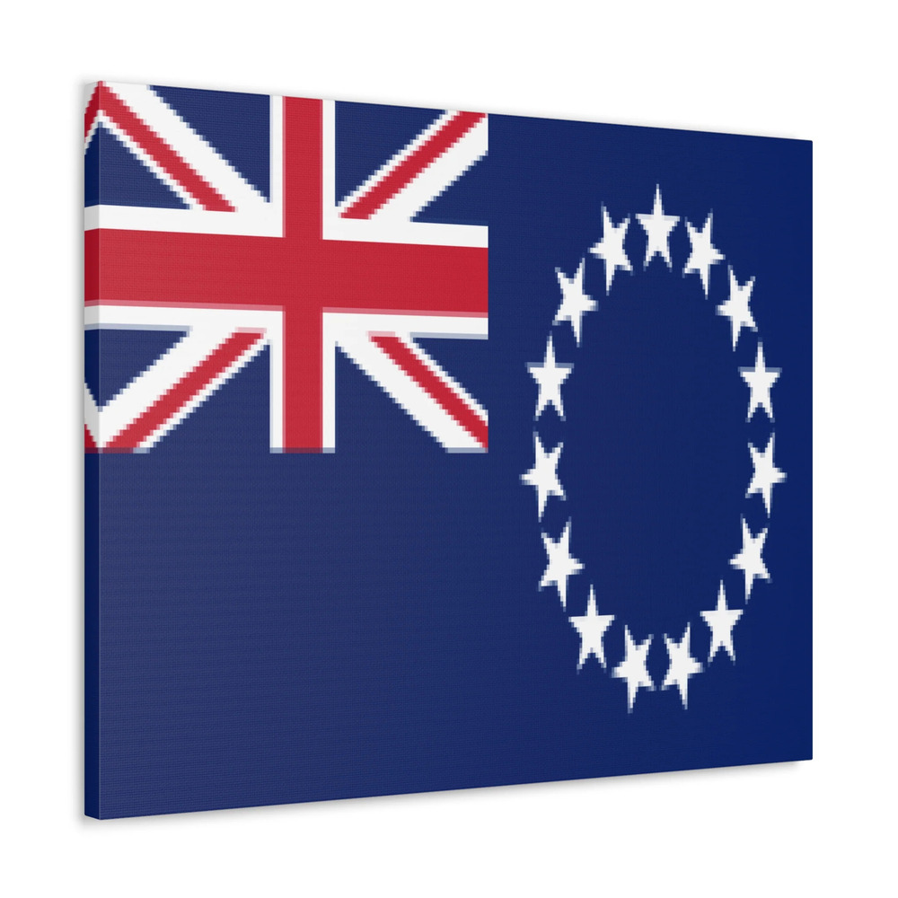 Cook Islands Country Flag Canvas Vibrant Wall Art Unframed Home Decor